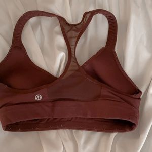 Burgundy lululemon bra